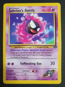 Sabrina's Gastly 97/132 - Gym Challenge Set - Pokemon Card - Lightly Played - Image 1
