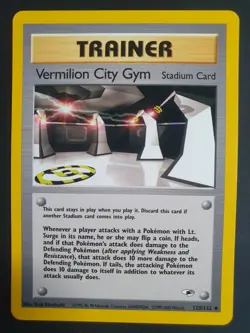 Vermilion City Gym 120/132 Trainer - Gym Heroes Set - Pokemon Card - Excellent - Image 1