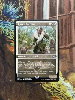 Rumor Gatherer - Dark Frame Promo NM, English MTG New Capenna - Image 1