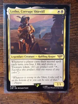 MTG - Lord of the Rings - Lotho, Corrupt Shirriff Rare - 213 - NM-Mint! - Image 1