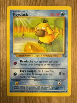 PSYDUCK 53/62 COMMON Fossil WOTC 1999 Pokemon - MP - Image 1