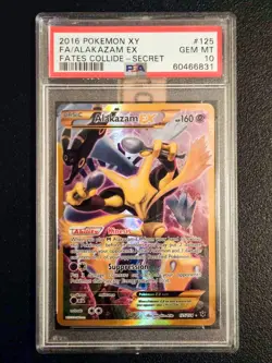 2016 Pokemon XY Fates Collide Alakazam #125/124 PSA 10 - Image 3