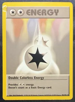 Pokemon TCG Double Colorless Energy 96/102 Base Set Regular Vintage - Image 1