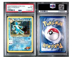 2000 Pokemon Misty's Golduck 12/132 Gym Challenge Holo, PSA 8 - Image 3