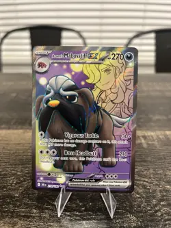 Pokemon TCG Arven's Mabosstiff EX 218/182 Sv10: Destined Rivals Ultra Rare - Image 1