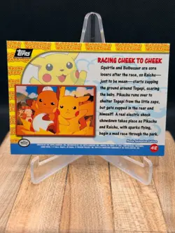 Topps Pokemon Racing Cheek to Cheek - Pikachu's Vacation #48 - Black Logo - Image 2