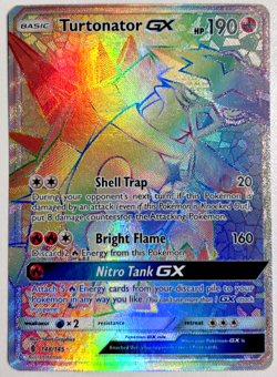 TURTONATOR GX POKEMON (148/145) Guardians Rising RAINBOW SECRET RARE - NM 🌟🌟🌟 - Image 5