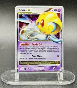 Uxie LV.X 146/146 UR Pokemon Legends Awakened 2008 Vintage Ultra Rare Holo LP - Image 2