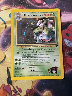 Pokemon TCG Erika's Venusaur Gym Challenge 4/132 Holo Rare With Swirl - Image 3