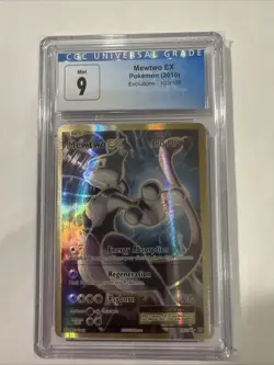 2016 POKEMON XY EVOLUTIONS #103/108 MEWTWO EX ULTRA RARE CGC 9 - Image 1