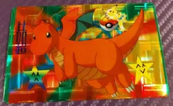 Pocket Monsters Anime Collection Bandai Carddass Holo 1998 Dragonite Prism - Image 2