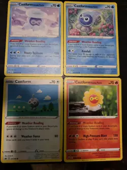 Chilling Reign NM Castform Full Set 1 Each Snowy Rainy Sunny All Forms Pokemon - Image 1