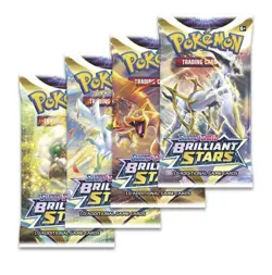 Pokemon Brilliant Stars Booster Pack Art Set 4x Sealed Packs Sword & Shield - Image 1