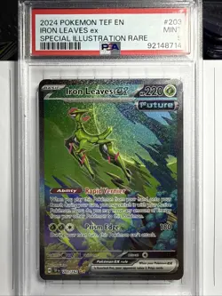 2024 Pokemon TEF en Iron Leaves EX Special Illustration #203 PSA 9 Gem MT - Image 1