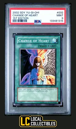 Change Of Heart SDY-032 2002 Yu-Gi-Oh Starter Deck: Yugi 1st Edition PSA 9 MINT - Image 1