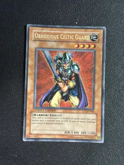 Yugioh Obnoxious Celtic Guard CT1-EN006 Limited Edition Secret Rare - VLP-NM 💎 - Image 1
