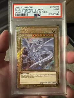 2017 YU-GI-OH! #ENGV4 BLUE-EYES WHITE DRAGON PSA 9 - Image 1