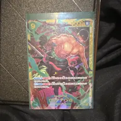 Bandai One Piece Card Game Roronoa Zoro OP06-118 Full Art Holo 9000 Power - Image 1