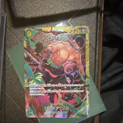 Bandai One Piece Card Game Roronoa Zoro OP06-118 Full Art Holo 9000 Power - Image 2