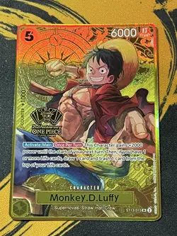 Monkey.D.Luffy One Piece Japanese Version 2nd Anniversary Set ST13-015 English - Image 1
