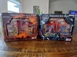 SET OF 2 Bandai One Piece CCG Illustration Box VOL 5 & VOL 6 LOT NEW SEALED! - Image 1