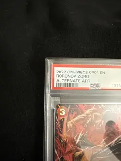 2022 One Piece OP01-ROMANCE Dawn Alternate Art #025 Roronoa Zoro PSA 9 - Image 3