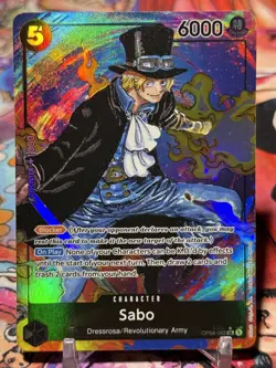 SABO - One Piece OP04-084 - AA Alt Art Super Rare SR - Kingdoms of Intrigue - Image 1