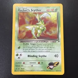 Pokemon Gym Heroes Holo-Rocket's Scyther Card 13/132 MP - Image 1