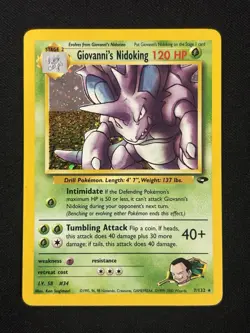 Giovanni's Nidoking 7/132 Holo Rare Gym Challenge Pokemon Card - Image 1