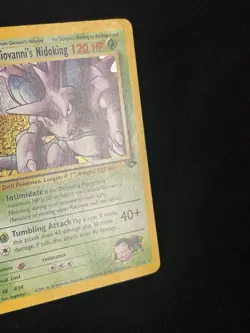 Giovanni's Nidoking 7/132 Holo Rare Gym Challenge Pokemon Card - Image 3
