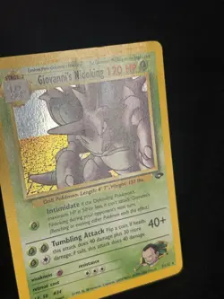Giovanni's Nidoking 7/132 Holo Rare Gym Challenge Pokemon Card - Image 4