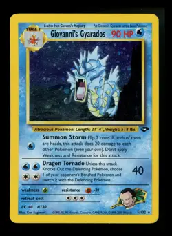 Giovanni's Gyarados 5/132 Gym Challenge 2000 Holo Rare WOTC Pokemon Card TCG - Image 1