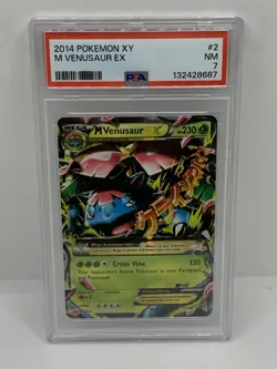 2014 Pokemon XY Mega Venusaur EX Graded Card PSA 7 - Image 1