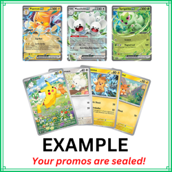 Pikachu SVP088 Pokemon Paldea Adventure Chest Black Star Promo Card Full Set - Image 1
