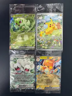Pikachu SVP088 Pokemon Paldea Adventure Chest Black Star Promo Card Full Set - Image 2