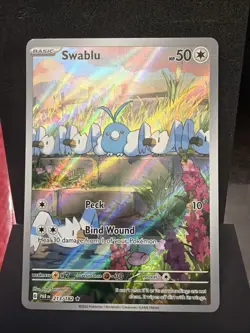 Pokemon TCG Swablu Paradox Rift Holo Card 213/182 Illustration Rare, Near Mint - Image 1