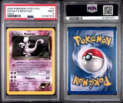 2000 Pokemon Gym Challenge Rocket's Mewtwo Holo Rare Card 14/132 Graded PSA 9 - Image 3