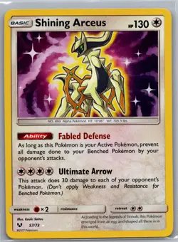 Shining Arceus 57/73 - Shining Legends - Pokemon Card - NM - Image 1