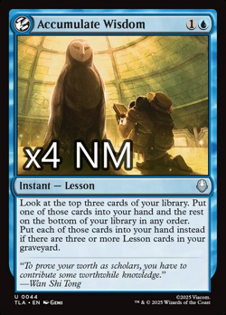 4x Accumulate Wisdom, Avatar The Last Airbender, Magic MTG NM - Image 1