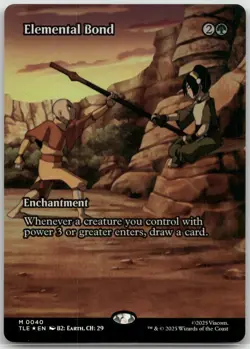 MTG Elemental Bond Borderless Foil NM Avatar: The Last Airbender: Magic 40 - Image 1