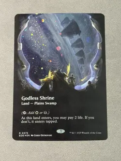 MTG Godless Shrine (Borderless Galaxy Foil) R 0375 Edge of Eternities Rare NM/M - Image 1