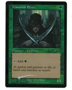 MTG Llanowar Elves Foil Retro Frame Media Promos Magic The Gathering TCG - Image 1