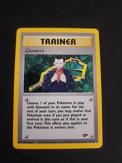 Vintage Pokemon TCG Gym Challenge Giovanni Holo Rare NM 18/132 - Image 1