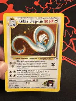 Erika’s Dragonair 4/132 Holo Rare Pokemon TCG Gym Heroes WOTC Mp SWIRL! - Image 3