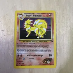 Pokemon Ninetales Holo Rare Gym Challenge Brock's 3/132 Unlimited LP - Image 1
