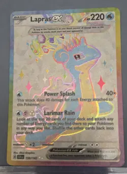 Lapras ex - 158/142 SV07: Stellar Crown Pokemon Ultra Rare Holofoil NM - Image 1
