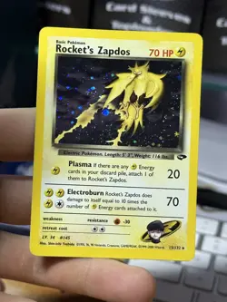 #3 Rocket's Zapdos 15/132 Gym Challenge 2000 Holo Rare WOTC Pokemon - Image 3
