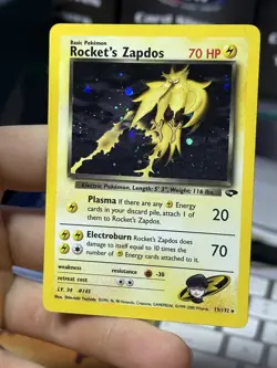 #3 Rocket's Zapdos 15/132 Gym Challenge 2000 Holo Rare WOTC Pokemon - Image 4