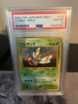 PSA 10 Yanma #193 JP Neo 2 Holo 2000 Pokemon - Image 1