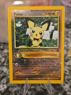 PICHU BLACK STAR Best Promo 35 NEW Reverse Holo Foil Pokemon TCG League Unplayed - Image 1
